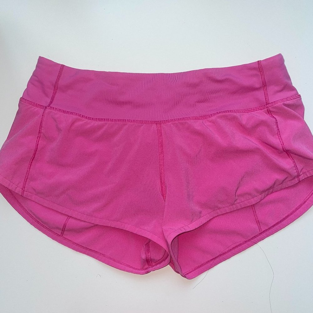 lululemon speed up shorts 2.5" sonic pink size 4